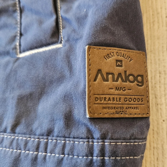 Analog Venturi Jacket Men's Size Medium Ink / Dark Khaki Hooded Full Zip AG - Picture 8 of 12